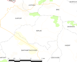 Mapa obce Esplas