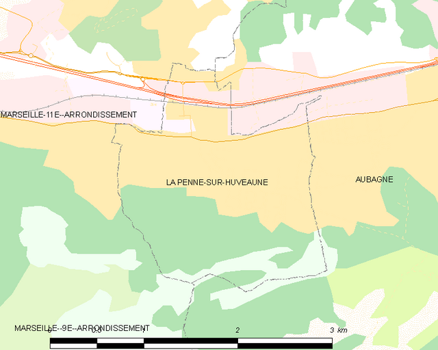 La Penne-sur-Huveaune - Localizazion
