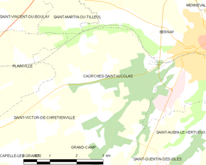 Poziția localității Caorches-Saint-Nicolas