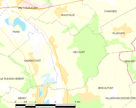 Mapa obce Hécourt