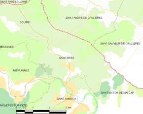 Poziția localității Saint-Brès