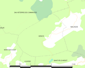 Mapa obce Génos