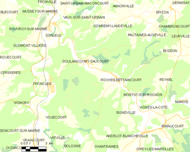 Mapa obce Doulaincourt-Saucourt