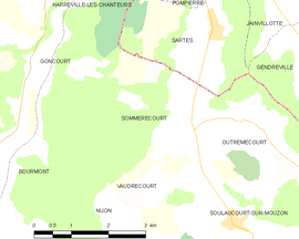 Mapa obce Sommerécourt