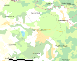 Mapa obce Cirey-sur-Vezouze