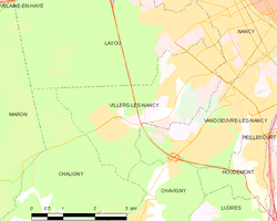Kart over Villers-lès-Nancy