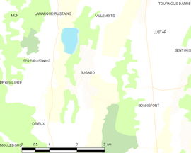 Mapa obce Bugard