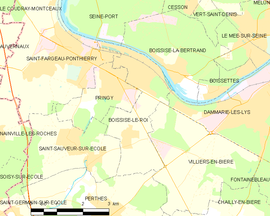 Mapa obce Boissise-le-Roi