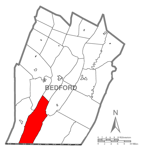 File:Map of Cumberland Valley Township, Bedford County, Pennsylvania Highlighted.png