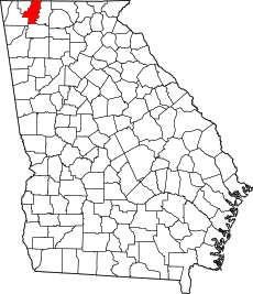 Map of Georgia highlighting Whitfield County.svg