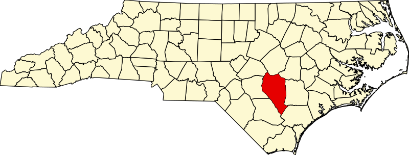 صورة:Map of North Carolina highlighting Sampson County.svg