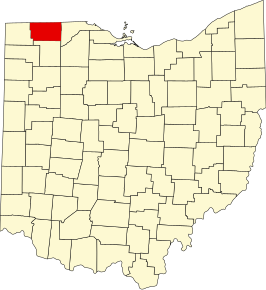 Locatie van Fulton County in Ohio