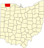 Ohion kartta, jossa on korostettu Fulton County.svg