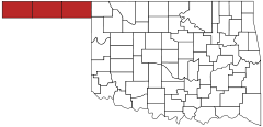 Map of Oklahoma highlighting Panhandle.svg