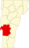Vermontin kartta, jossa on korostettuna Rutland County.svg