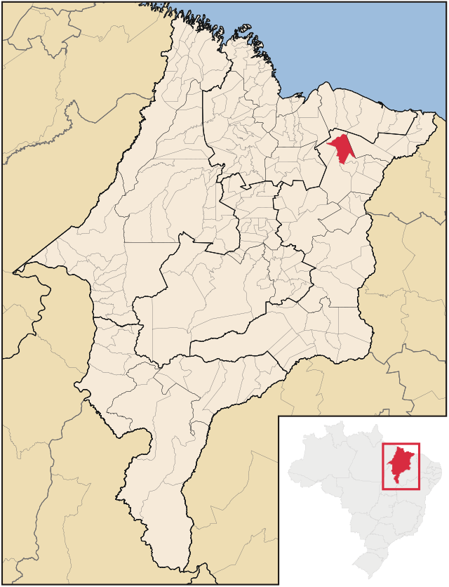 Localização de Urbano Santos no Maranhão