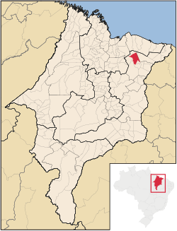 Localização de Urbano Santos no Maranhão