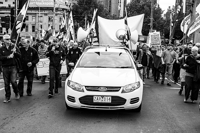 File:March on Melbourne Esso Offices (51515300028).jpg