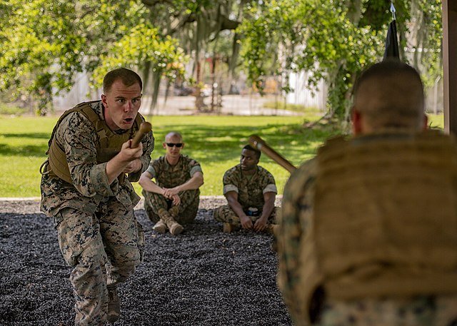 United States Marine practicing martial arts, 2008