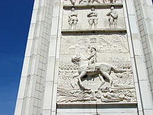 Marshal Zhukov depicted on facade of Victory Memorial,Prokhorovka,Russia Marshal Zhukov Depicted on Kursk Memorial - Prokhorovka - Russia.JPG