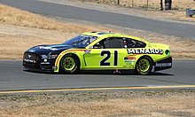 Matt DiBenedetto in the No. 21 at Sonoma Raceway in 2021 Matt DiBenedetto 21 Sonoma 2021.jpg