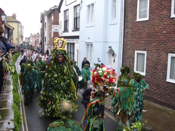 Hastings Jack in the Green procession.