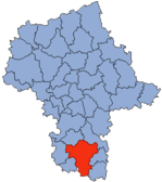 Localização do Condado de Radom na Mazóvia.
