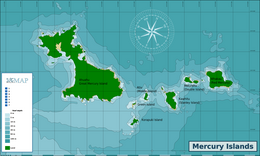 Map of the Mercury Islands