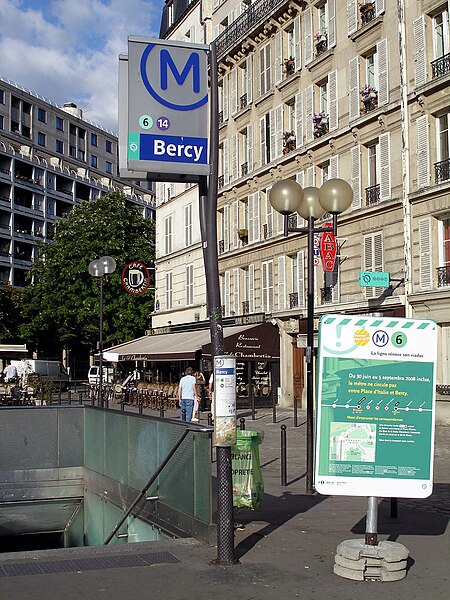 Street-level entrance at Bercy