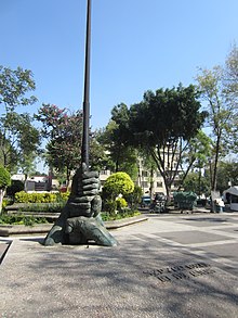 In the Plaza de la Solidaridad, located adjacent to the Alameda Central, a monument was made honoring the victims and rescuers of the earthquake. Mexico City (2018) - 107.jpg