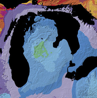 <span class="mw-page-title-main">Michigan Basin</span> Geologic basin centered on the Lower Peninsula of Michigan