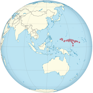 Micronesië op de wereldbol (Zuidoost-Azië gecentreerd) (kleine eilanden vergroot) .svg