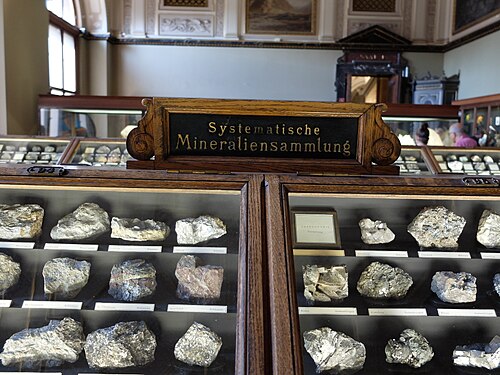 Minerals in the natural history museum, Vienna.