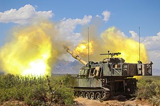 Battery B, 2d Battalion 114th Field Artillery Regiment at a training exercise in 2018 Mississippi National Guard (41801643561).jpg