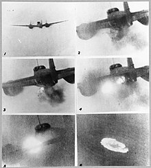 Night fighters were used in bad weather, and were sometimes known as night/all-weather fighters for this reason. This sequence shows a Ju 88 being shot down in bad weather by a Mk. IV-equipped Mosquito NF Mk. II over the Bay of Biscay.