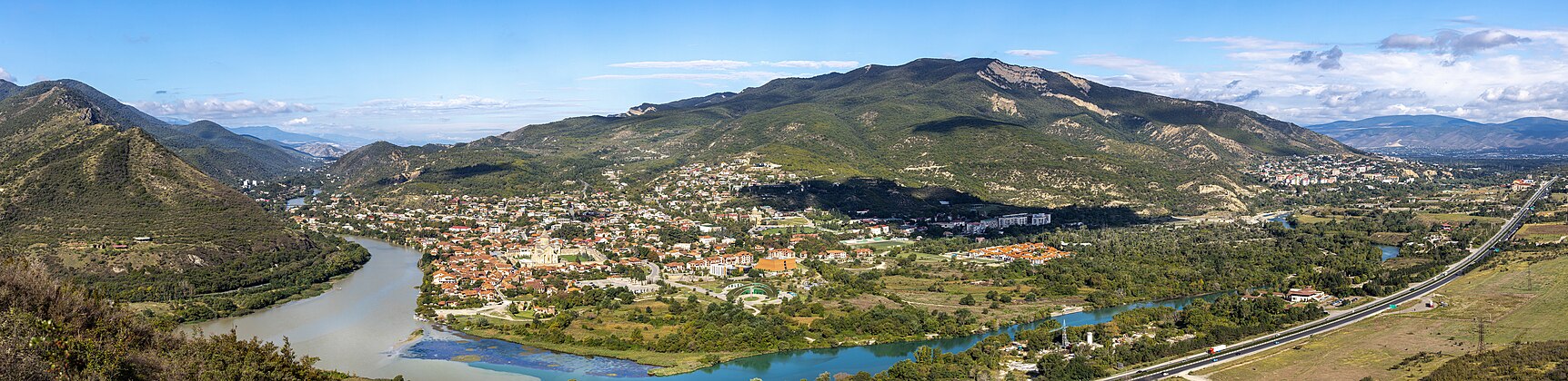 Panoramic view of Mtskheta city