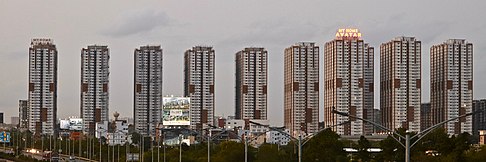 My Home Avatar, View from Outer Ring Road My Home Avatar buildings from Nehru Outer Ring road.jpg