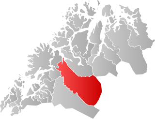 Lage der Kommune in der Provinz Troms