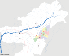 Map indicating the location of Kohima