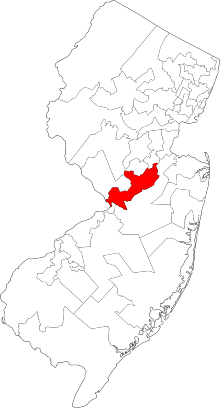 Karte der gesetzgebenden Bezirke von New Jersey (2011) D14 hl.svg