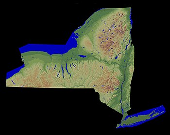 Relief map of New York (USGS)