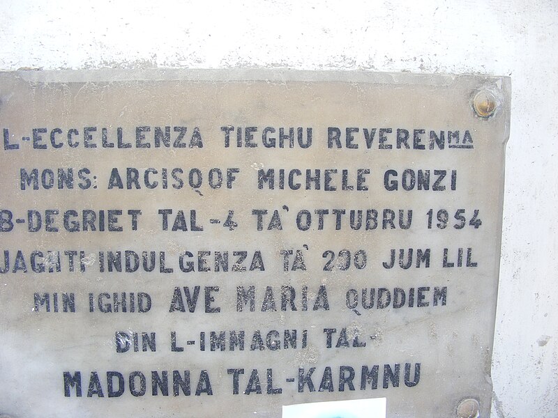 File:Nicpmi-00563-3 valletta niche madonna of mount karmel plaque.jpg