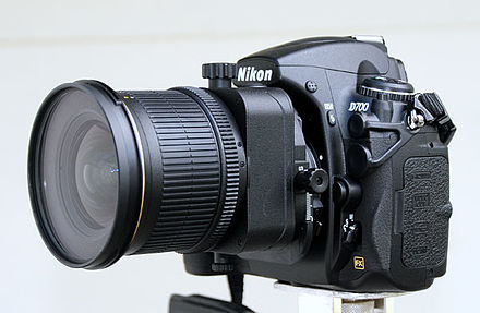 24mm PC-E Nikkor shift and tilt lens on the Nikon D700, made for DSLR and 35mm SLR cameras.