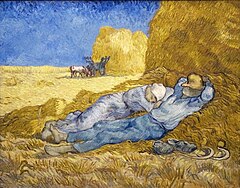 الظهر – الراحة من العمل (1890) للفنان فنسنت فان جوخ