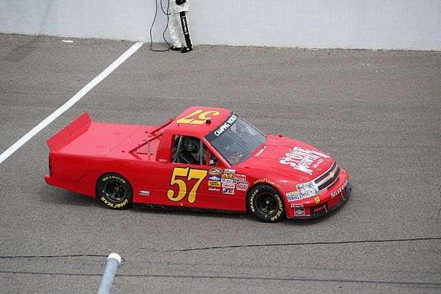 The No. 57 truck at Rockingham Speedway in 2013