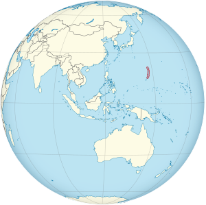 Northern Mariana Islands on the globe (Southeast Asia centered) (small islands magnified).svg