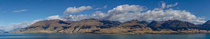Parte norte do lago Wanaka com as montanhas circundantes na região de Otago, Ilha Sul, Nova Zelândia (definição 14 714 × 2 740)