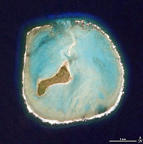 Image satellite d'Oeno Island.