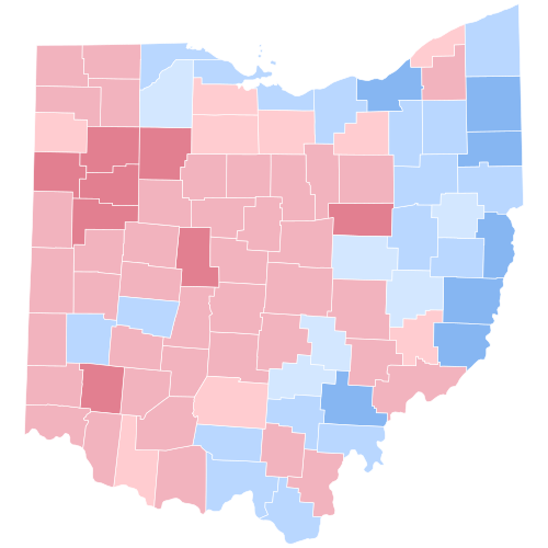 Ohio Presidential Election Results 1992.svg