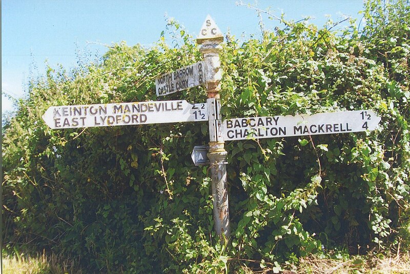 File:Old Direction Sign - Signpost by Perry Hill, Babcary parish - geograph.org.uk - 6072442.jpg